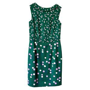Boden Martha Dress Sap Green Dandelion Polka Dots